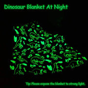 Luminous Unicorn Dinosaur Throw Blanket