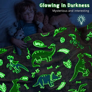 Luminous Unicorn Dinosaur Throw Blanket