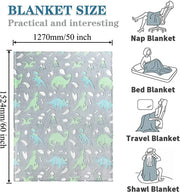 Luminous Unicorn Dinosaur Throw Blanket
