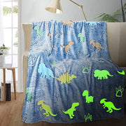Luminous Unicorn Dinosaur Throw Blanket