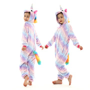 Light Purple Stitch Fannel Pajamas Children Pikachu Sleepwear